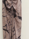 OUDE WAAG 25 Autumn/Winter Stretch Velvet Pleated Skirt OW-OW-25AW-SK17P2WI018-MHYH Beige Gray Print